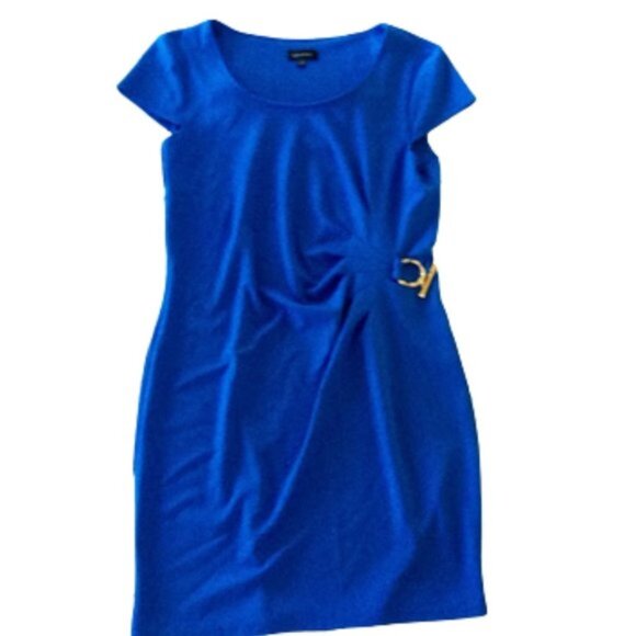 Bright Bluse Turquoise Stretch Dress Size 14 (Fits 16) - Picture 1 of 2